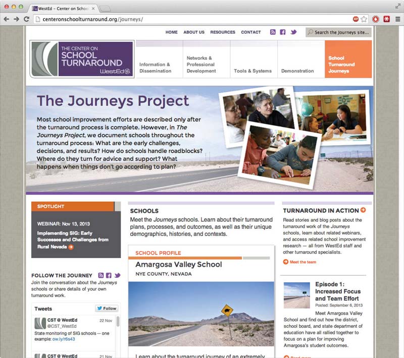 The School Turnaround Journeys homepage
